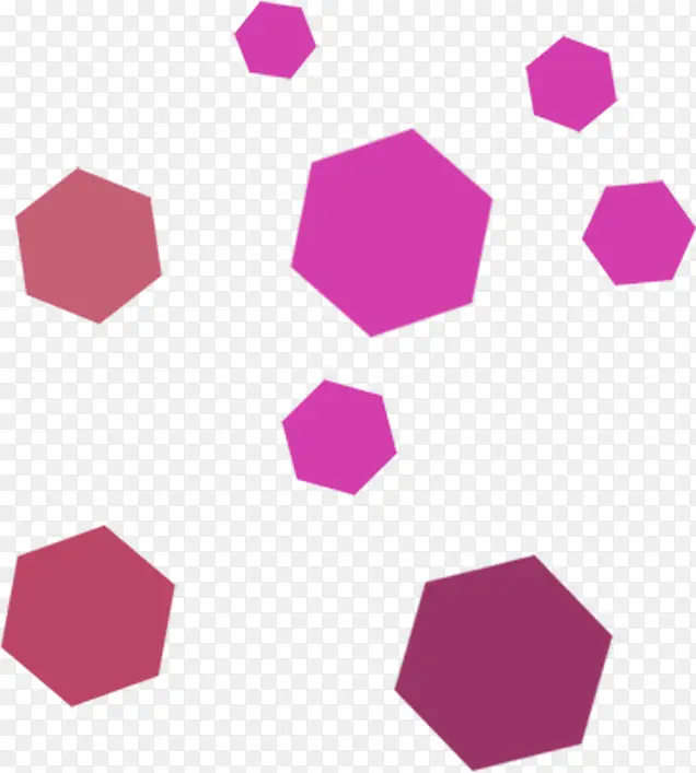 粉紫色六角形海报