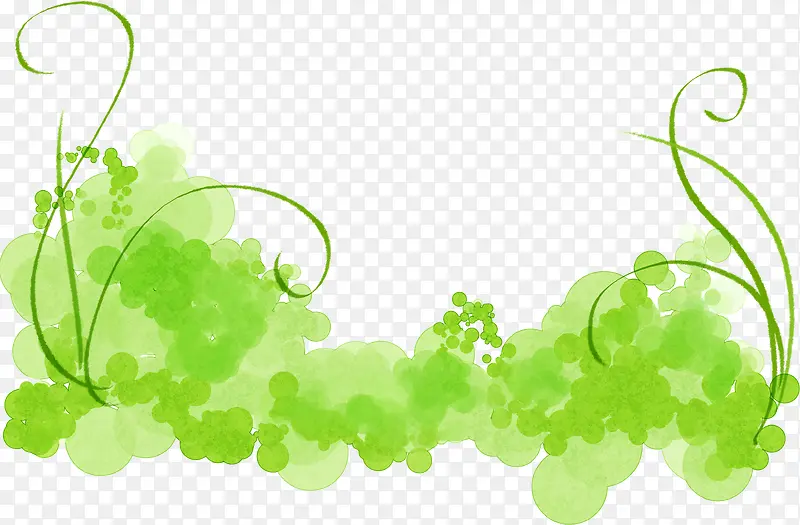 绿色手绘清新植物设计