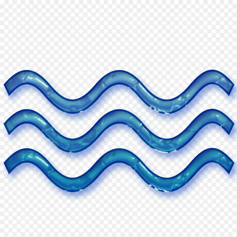 蓝色波浪线条