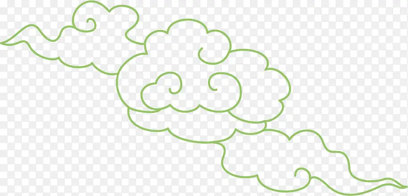 绿色卡通设计云朵