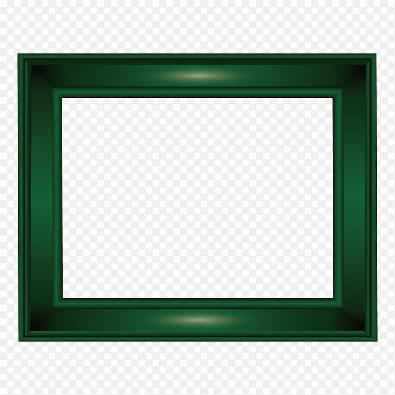 矢量绿色木质相框放大框