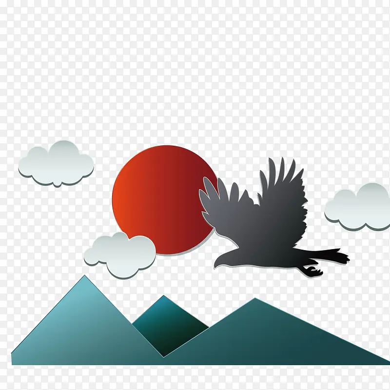 矢量山和鸟
