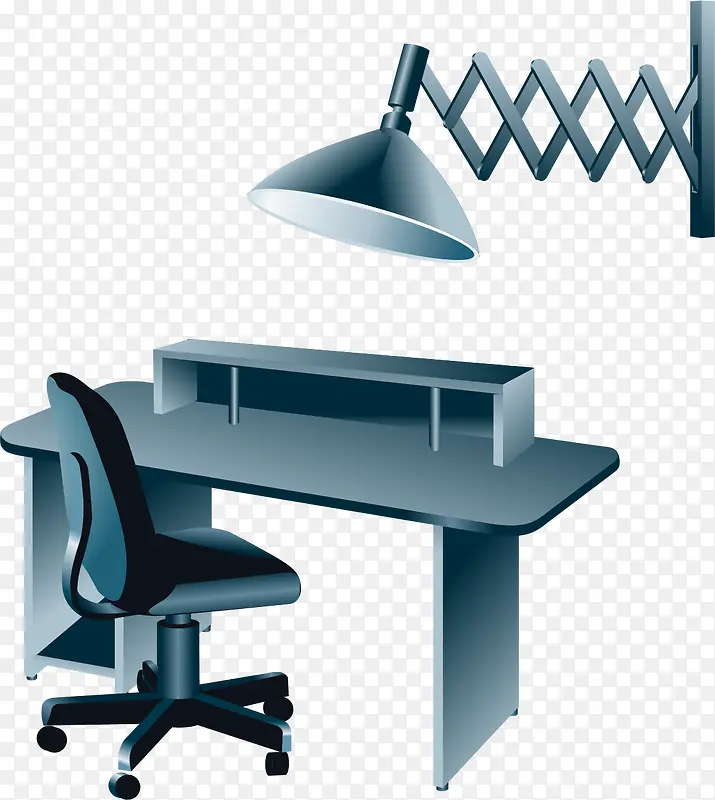 桌椅电灯PNG矢量元素