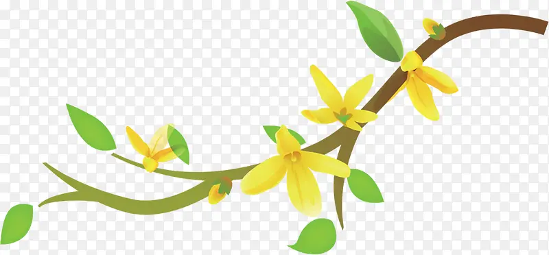 春天黄绿色儿童节植物