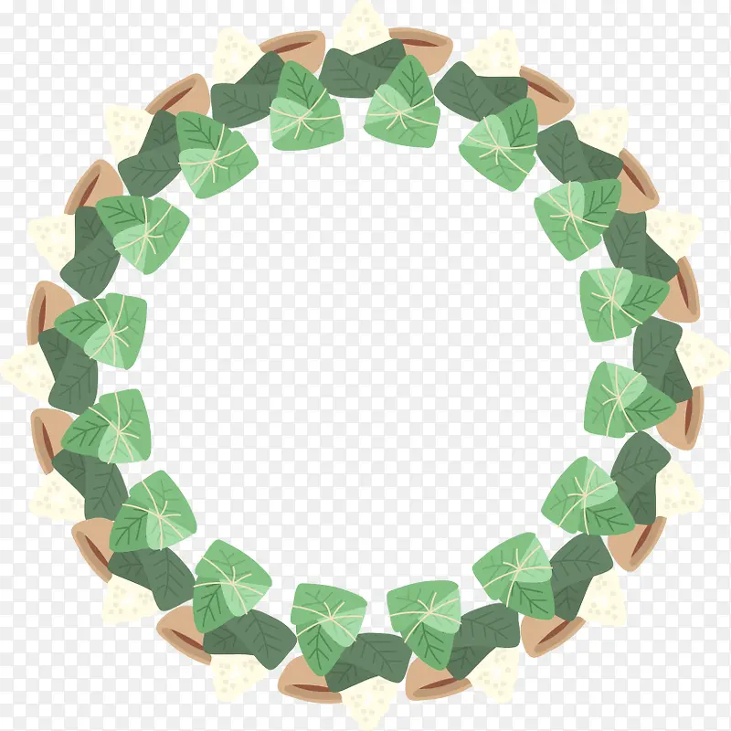 端午节绿色粽子圆环