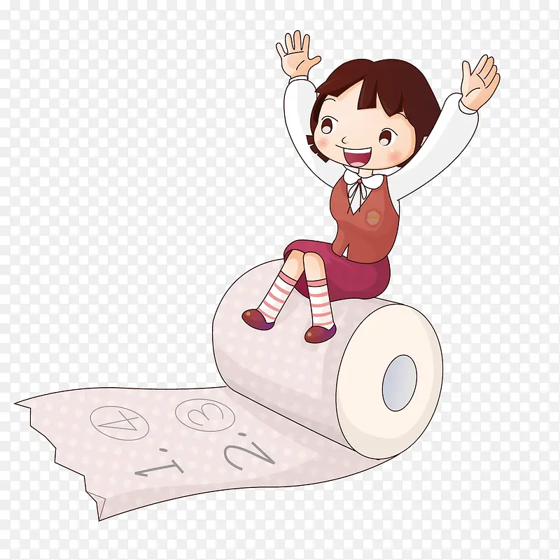 高兴地女孩