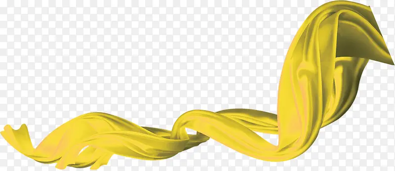 黄色漂浮开业丝带