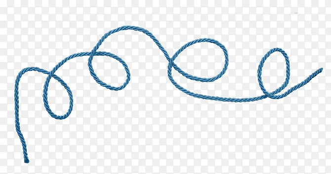 浅蓝色绳子弯曲绳子