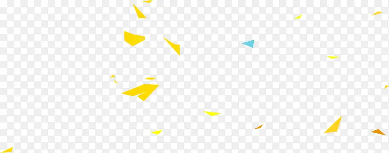 黄色漂浮三角形海报