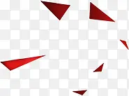 红色三角形漂浮海报