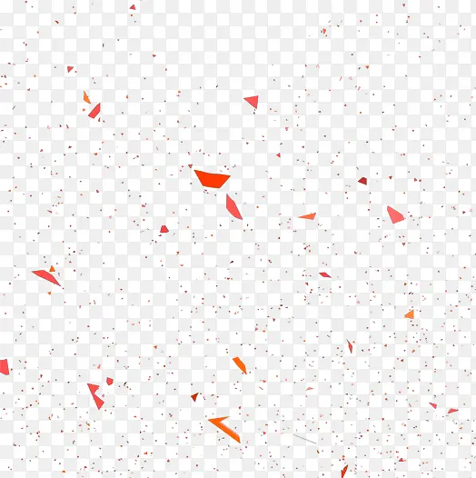 红色漂浮几何花纹装饰