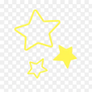 黄色星星漂浮装饰