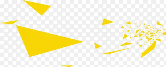 黄色漂浮三角装饰