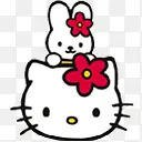 小兔子小红花可人的Hello Kitty