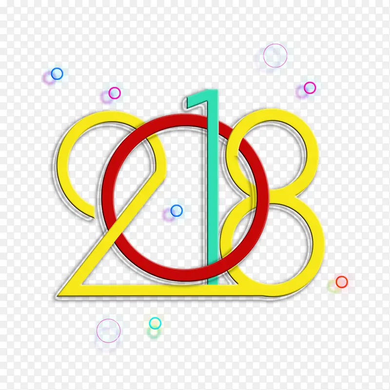 交叉2018艺术字