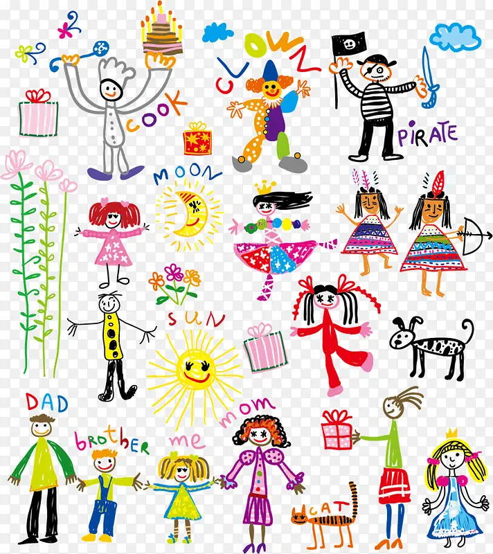 儿童手绘彩色画