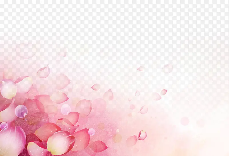 粉色花朵海报背景元素