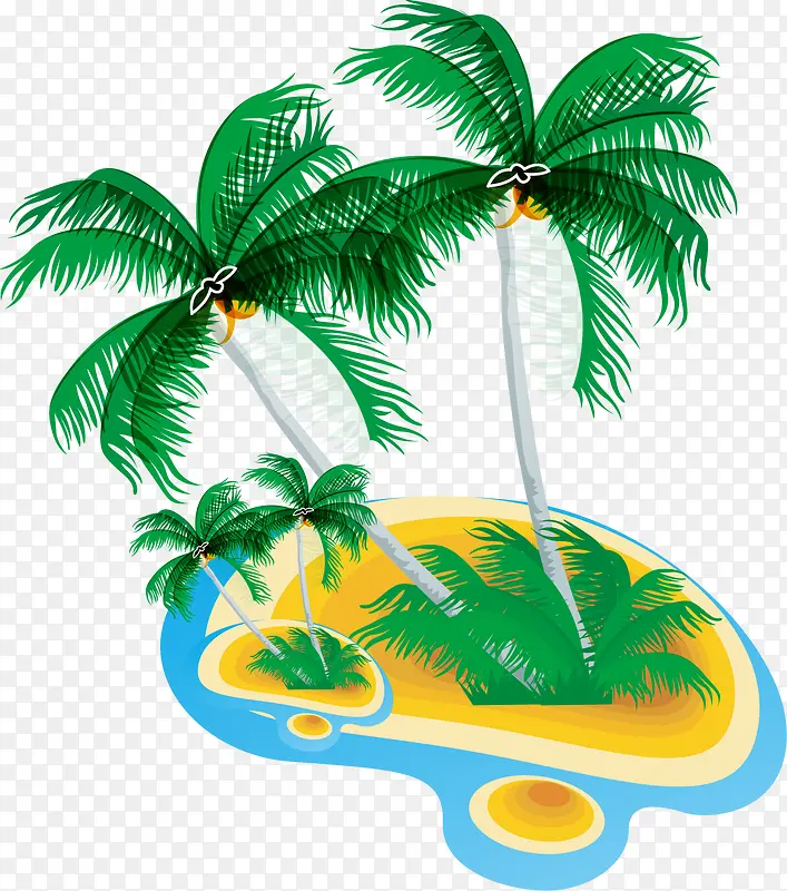 沙滩椰子树素材