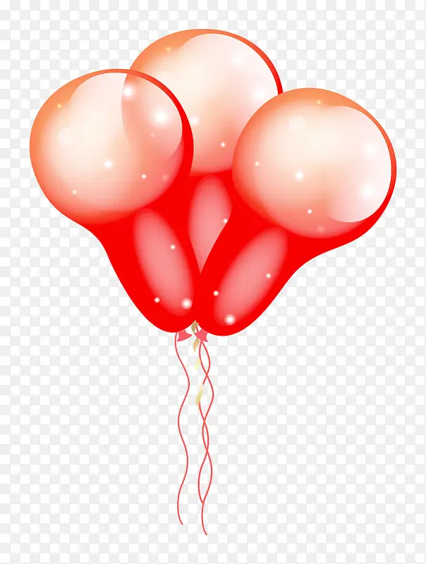 有质感的红色形变气球