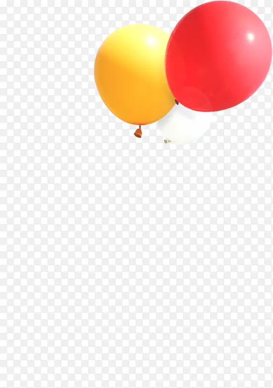 黄红色气球通信海报