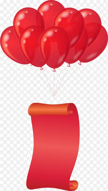 红色卡通气球鲜艳
