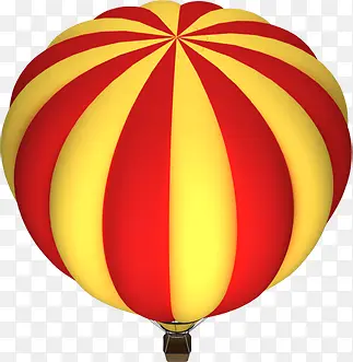 黄色红色条纹热气球