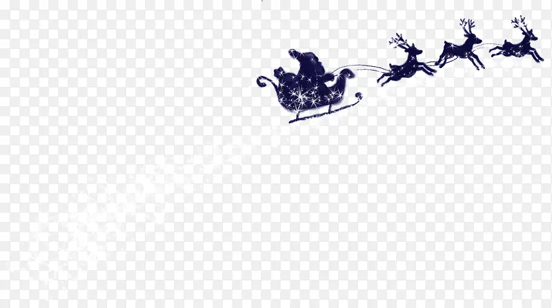 创意扁平卡通拉雪橇圣诞老人