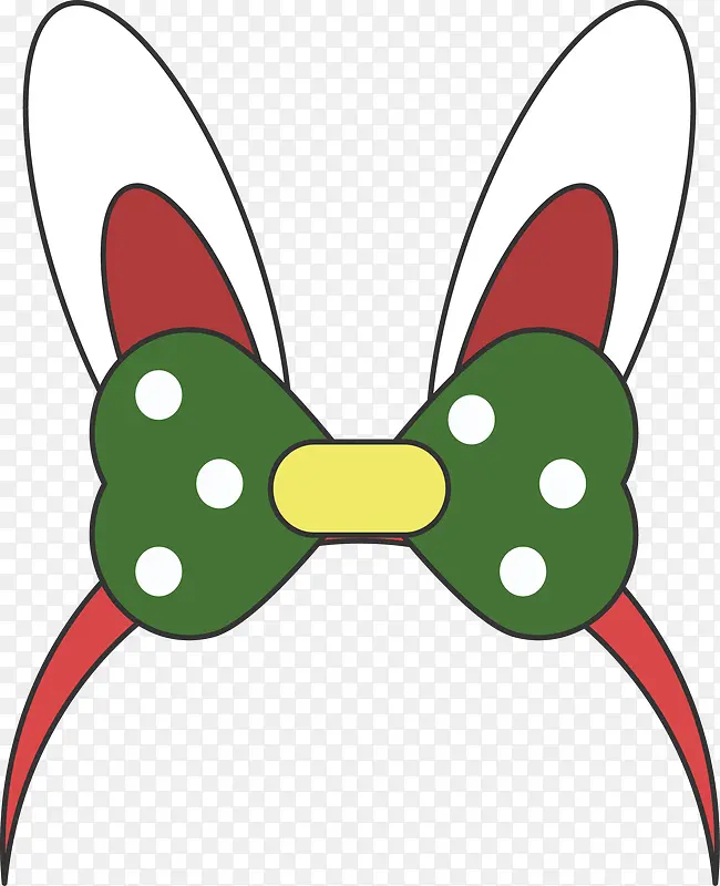 矢量兔耳朵圣诞帽