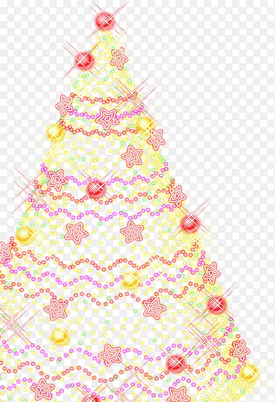 彩色圣诞树可爱手绘