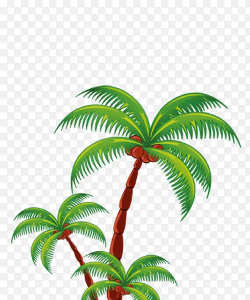 椰子树卡通图
