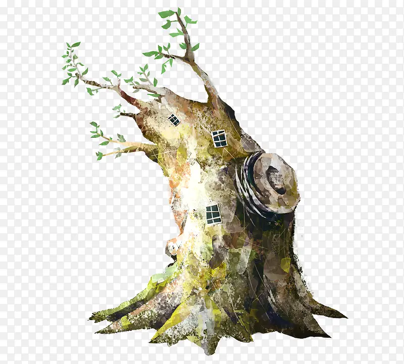 枯树树木手绘植物素材PNG图片素材下载_图片编号qzkbkjwo-免抠素材网