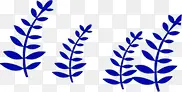卡通创意蓝色的植物造型