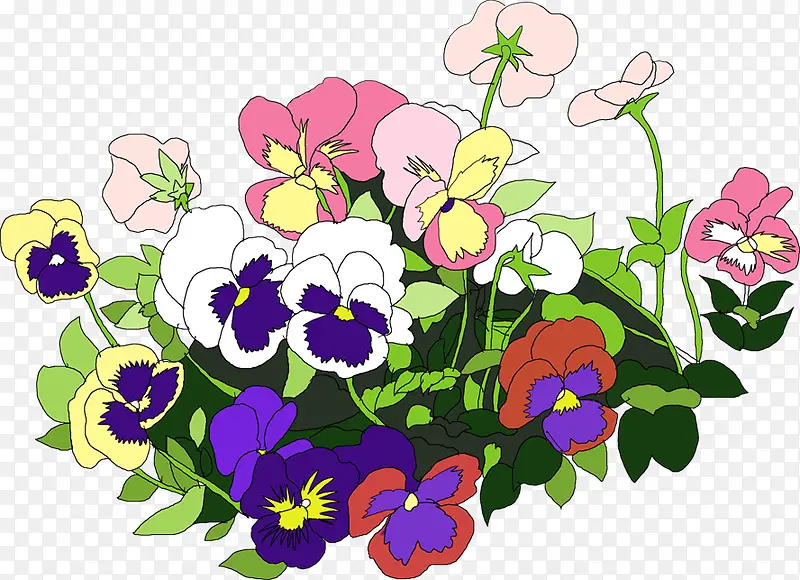 创意卡通植物花卉效果