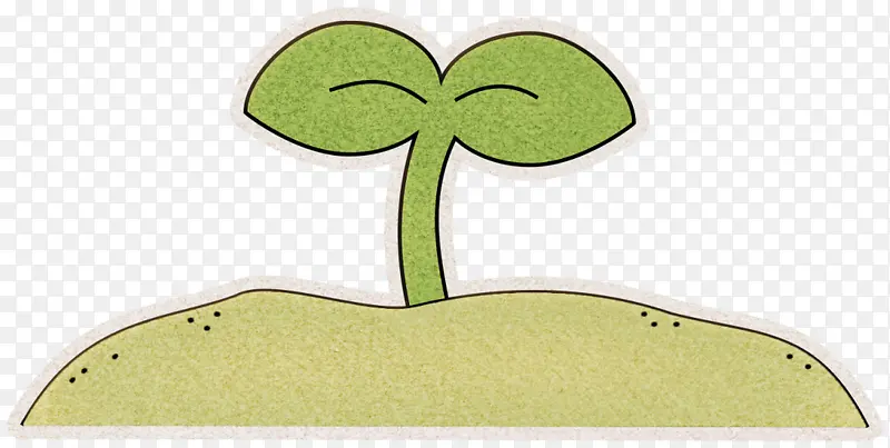 卡通手绘绿色植物