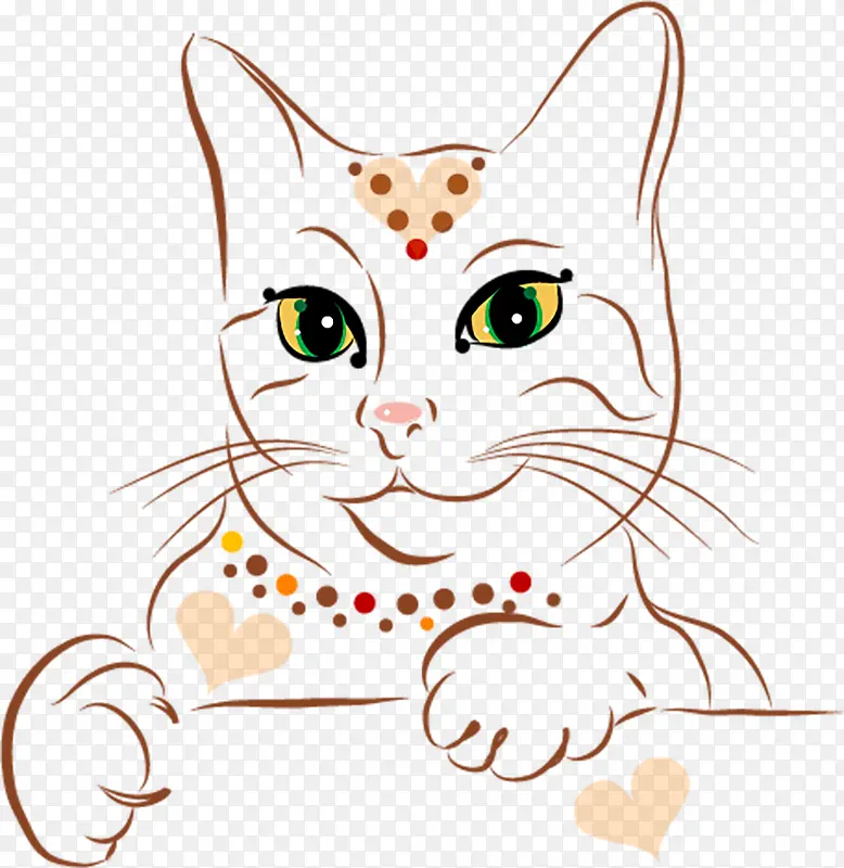 卡通手绘猫咪