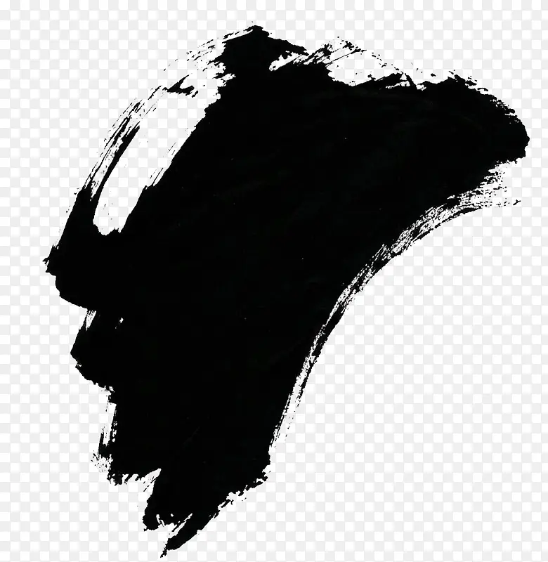 黑色毛笔笔触图案