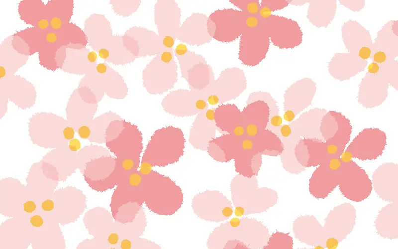 手绘粉色花朵壁纸