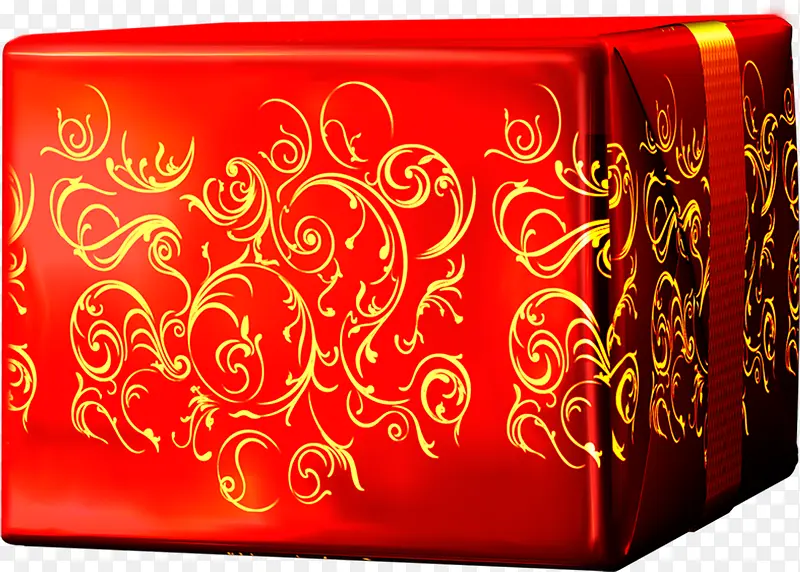 红色礼盒元旦节图片