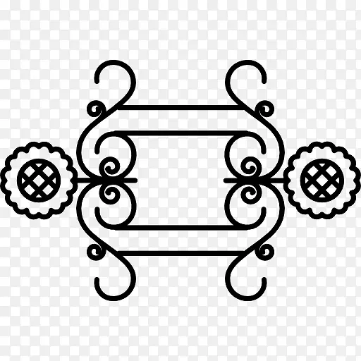 花艺设计的对称的形状图标