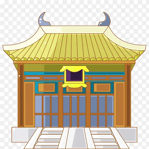 卡通中式建筑