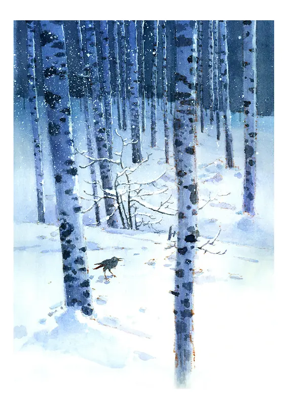 高清摄影创意雪地树林