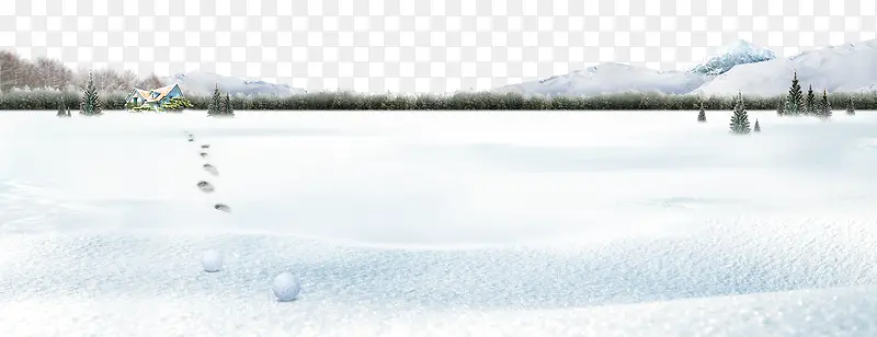 冬季雪地雪球