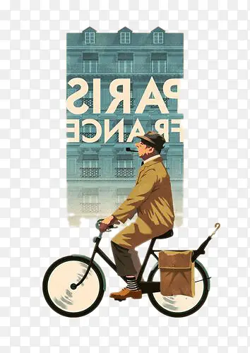 骑自行车的男人