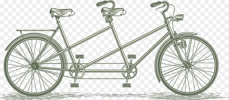 卡通矢量自行车