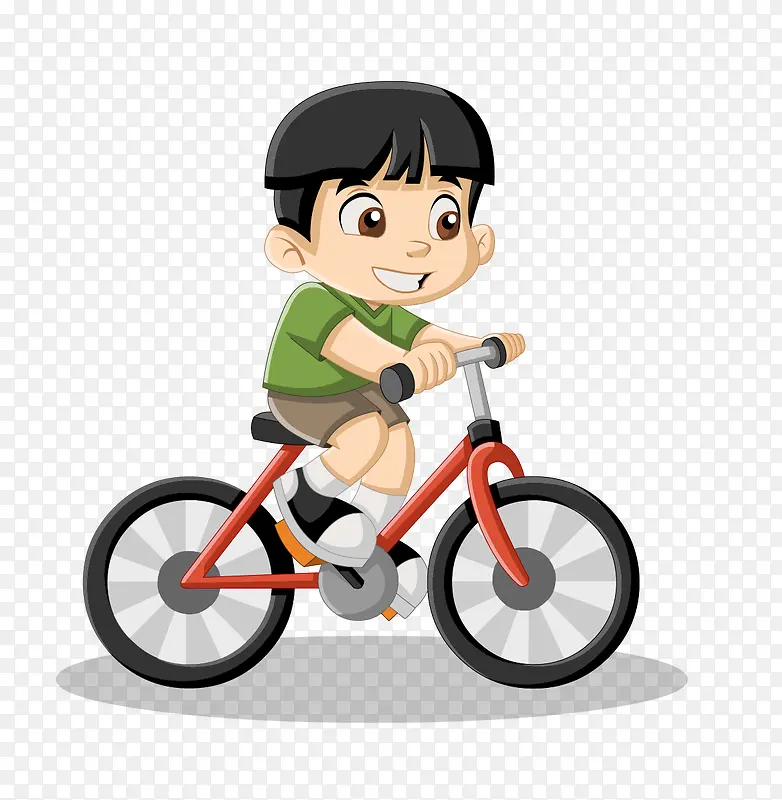 骑自行车男孩