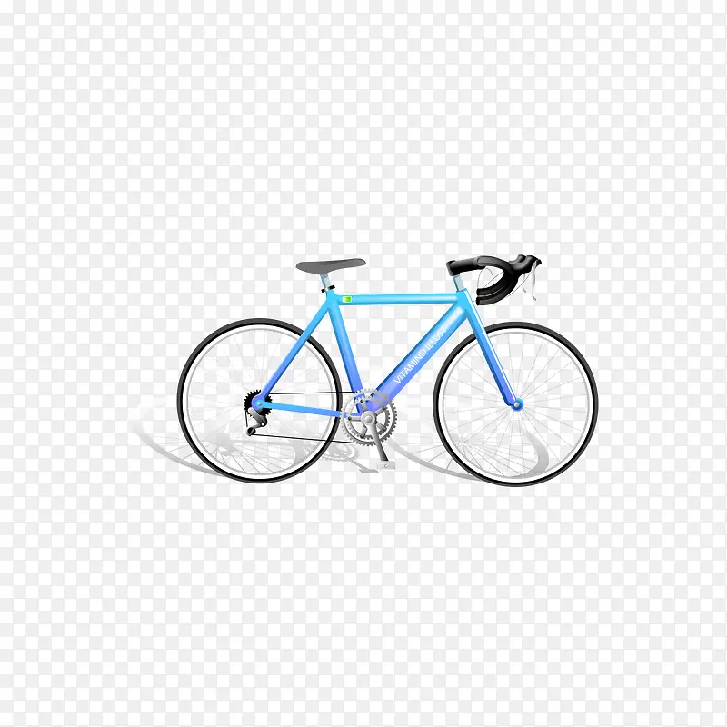 蓝黑色自行车