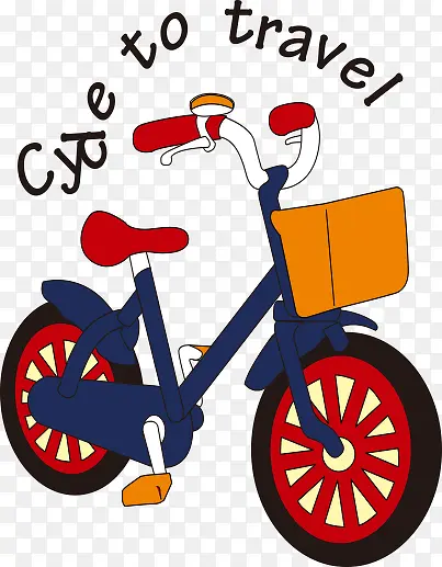 手绘漫画自行车海报设计