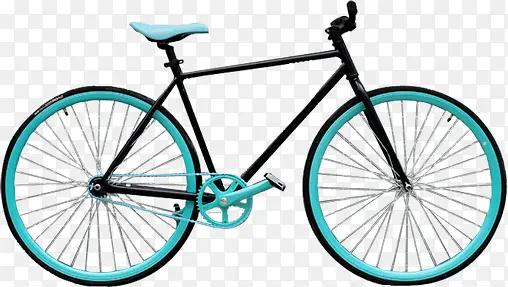 高清蓝色自行车插图