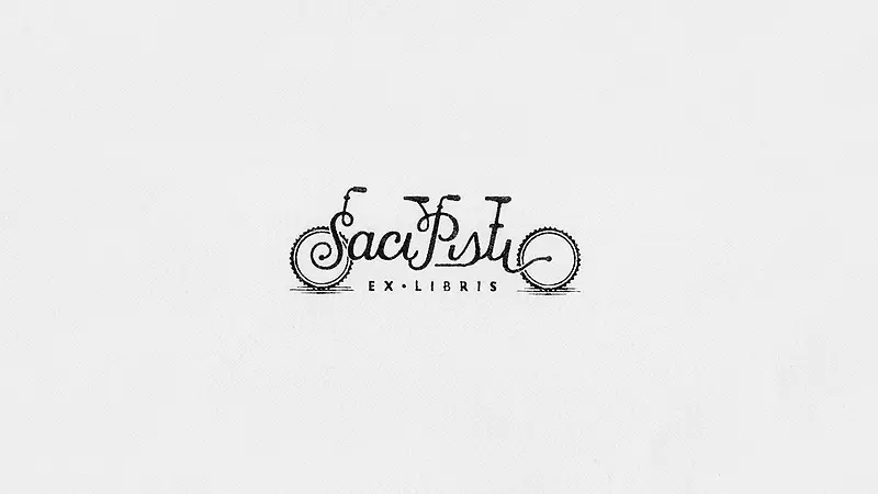 自行车艺术字体素材图
