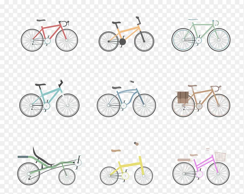 卡通自行车设计素材